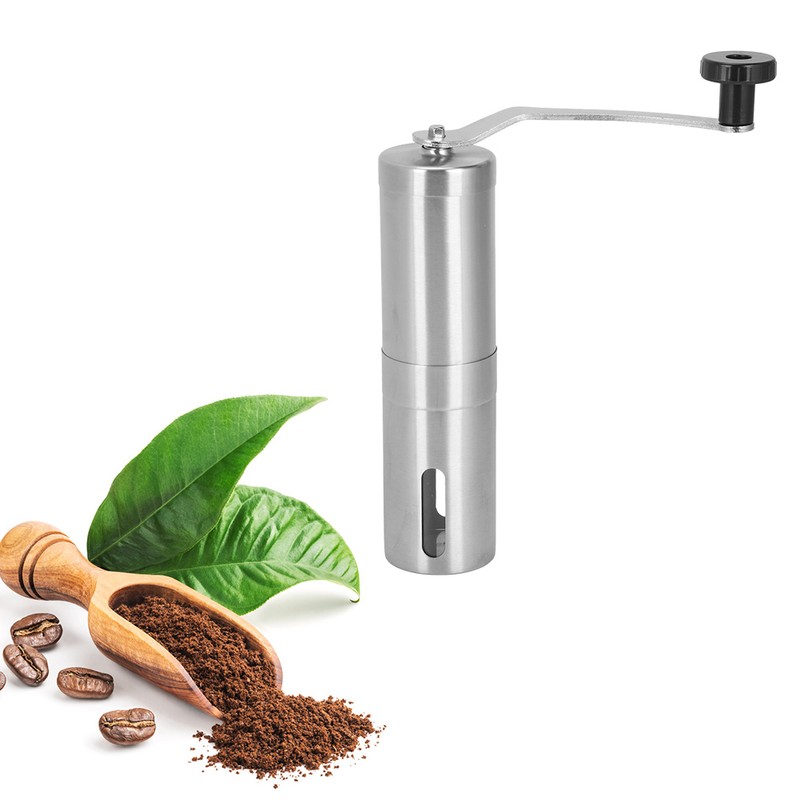 Portable Stainless Steel Manual Coffee Grinder Hand Crank Mill Grinding