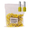 500pcs AWG14 Wire Ferrules Terminals Kit, AWG 14/2.5mm² Yellow Terminal