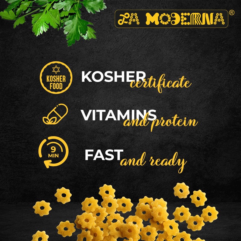 LA MODERNA, Estrella, Pasta, Hecha con Sémola de Trigo Durum,