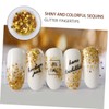 Vaguelly 12 Boxes Chic Nail Sequins Art Set of Golden