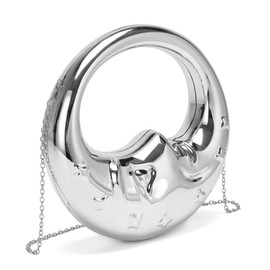 CARIEDO Women Flap Evening Tote Bag Acrylic Clutch Bridal Wallet for Wedding Prom Night Party, Y0627 Silver, Gatsby Style