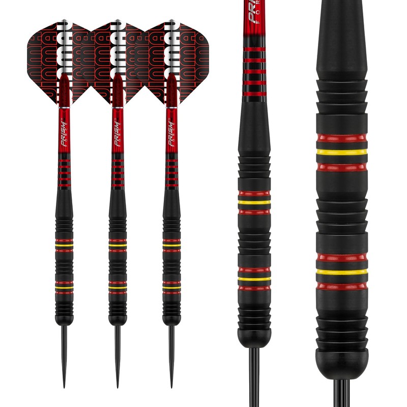 WINMAU Outrage 21 gram Brass Darts Set with Prism Flights