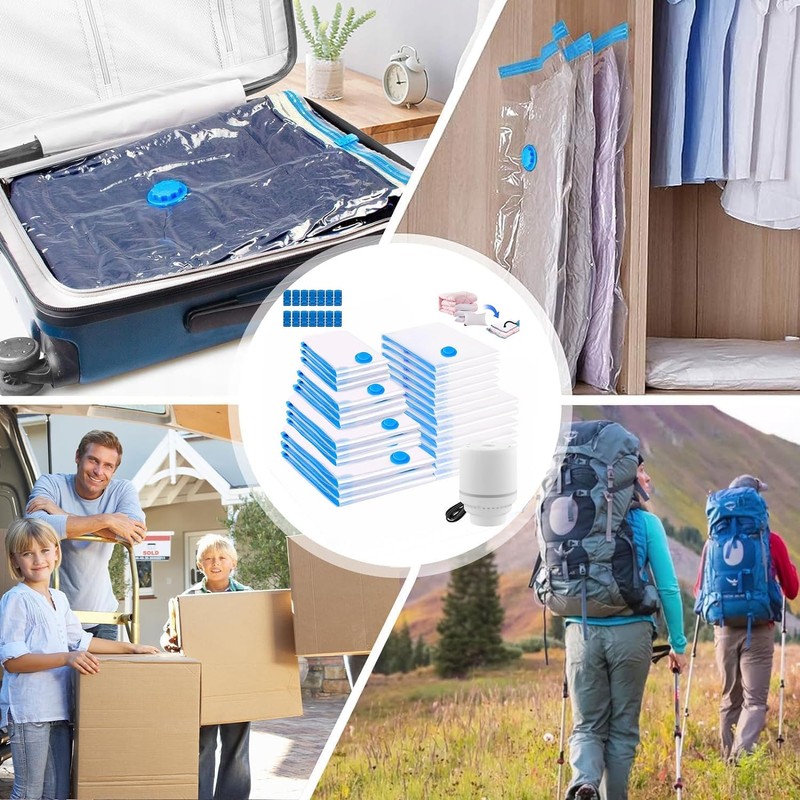 Bolsas de Almacenamiento al Vacío con Bomba Eléctrica, Bolsas de