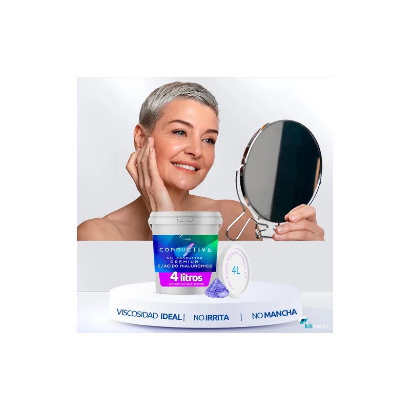 Gel Conductor Ácido Hialurónico Antiedad Facial Corporal 4l