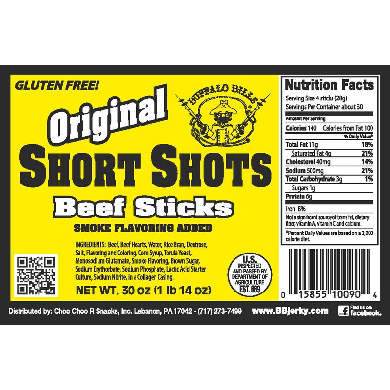 Buffalo Bills Original Short Shots (105-120 mildly flavored sticks per