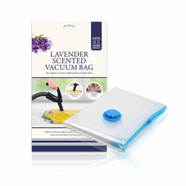Vacuum Storage Bag Lavender Scented Compression Bag Space Saver Zip Seal Vacuum Bag Airtight Clothes Storage Bag For Bedding Sweater Pillows Coat Quilt Duvets Blanket Home Accessories (60cm x 80cm)