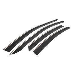 AUTOCLOVER Tape-On Rain Guards Window Visors 4 Pcs Set for Kia Forte 2019 2020 2021 2022 2023 2024 2025 / Window Deflectors, Out-Channel Vent Shades (Smoked)