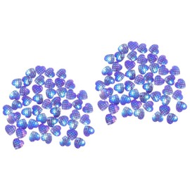 STOBOK 100pcs Ab Round Rhinestone Loose Beads for Jewelry Heart-Shaped Polymer Clay Accessories Multi-Functional Decoration for Crafts Nail Art