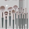 Makeup Brushes Premium Synthetic Foundation Powder Concealers Eye Shadows Green