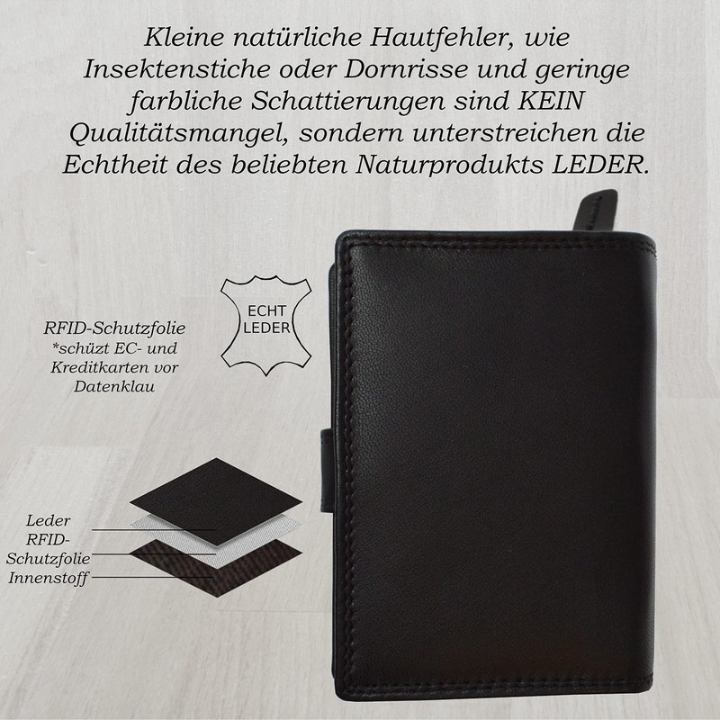 flevado Buffalo Leather Hand Made Cards Money Wallet Credit Cards