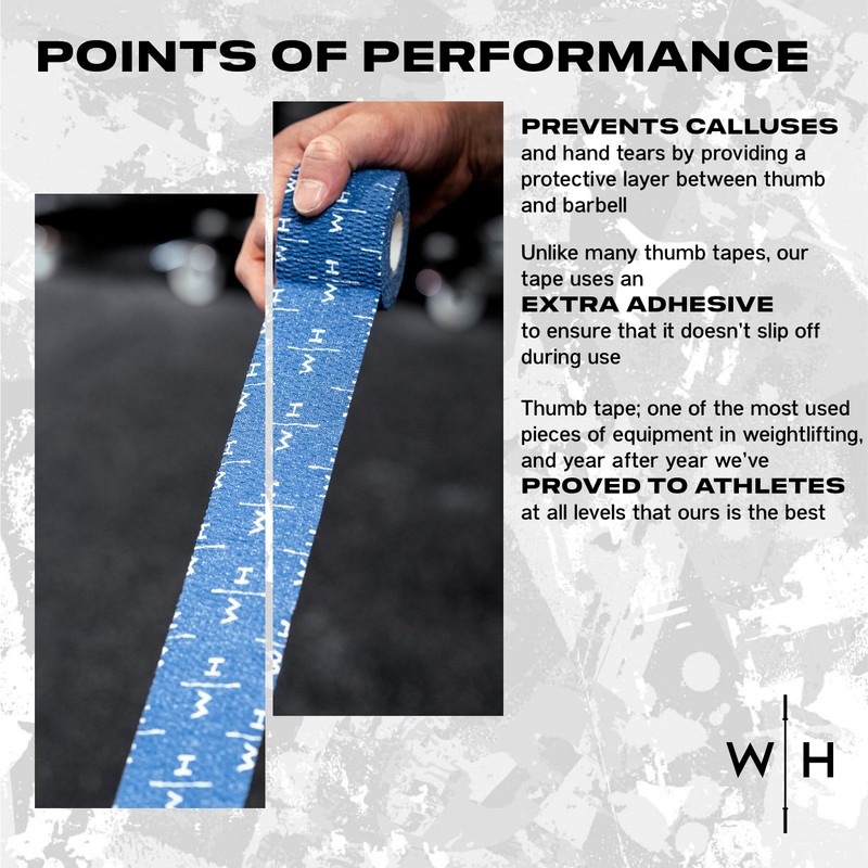 Weightlifting House Weight Lifting Thumb Tape: Athletic Grip Tape, Finger