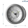 Atrium moderner Design Wecker Analog Quarz ohne Ticken mit Licht