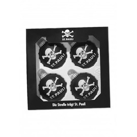 FC St. Pauli Christmas Tree Baubles Set of 4 (Black, One Size)