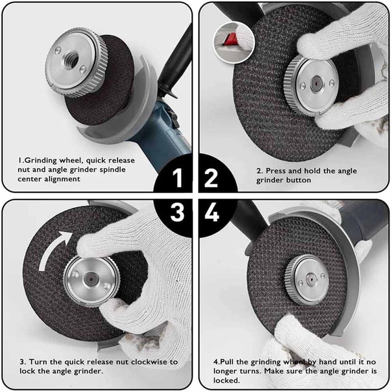 Bestgle M10 Angle Grinder Locking Nut Quick Release Pressure Plate