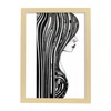 Nacnic Abstract Woman Poster Lightwood frame A4