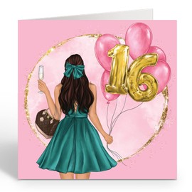 Ruby Ashley 16th Birthday Cards for Girls Recyclable Birthday Card Made in the UK
