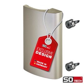 SOTECH Seja Balcony Door Handle Stainless Steel Look 82 x 52 x 20 mm Aluminium Patio Door Handle