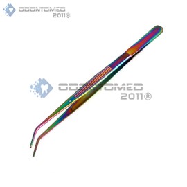 OdontoMed2011 Sewing Machine Tweezers Multi Titanium Rainbow Color