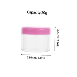 PACKOVE 12pcs Small Cosmetic Sample Containers Thick-walled Transparent Jars for Creams Lotions and Powders Refillable and Leak Travel Essentials