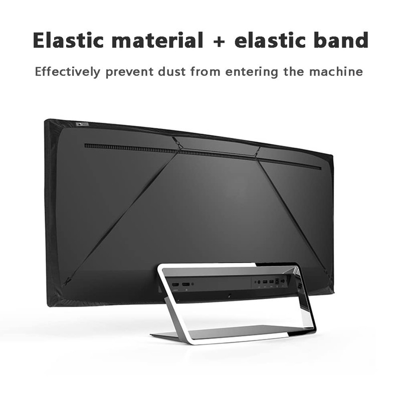 Indoor TV dust cover black, elasticity soft cloth adaptive screen