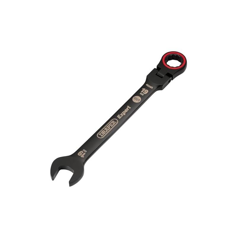 Draper 03926 Expert HI-TORQ Metric Flexible Head Ratchet Combination Spanner,