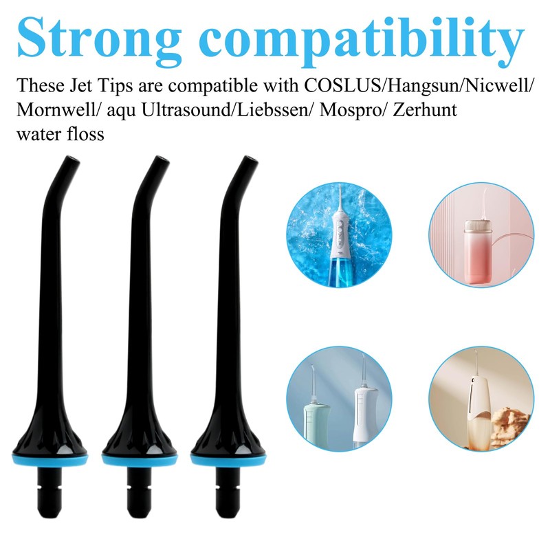 3 PCS Water Flosser Replacement Jet Tips Compatible with Nicwell,