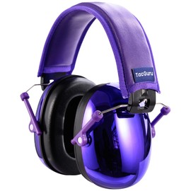 TacGuru 130 Gemstones Edition - Kids Hearing Protection Earmuffs - Passive Noise Reducing Ear Protection for Kids - Sapphire Purple