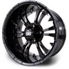 MODZ® 14" Vampire Glossy Black with Ball Mill Golf Cart Wheels