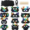 Honoson 36 Pieces Scratch Paper Animal Masks Rainbow Masks with