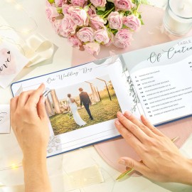 CLEVER FOX WEDDING GUEST BOOK - LARGE FORMAT 10"X7"- NEW WITH TAGS -Blue