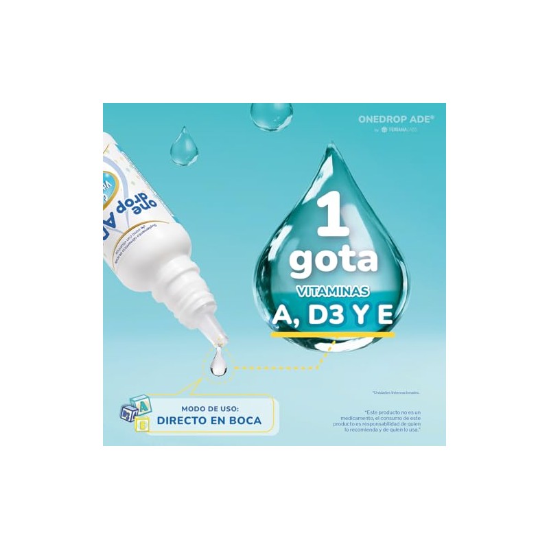 Vitamina ONEDROP ADE | Frasco de 3 ML (114 Gotas)