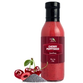 Green Jay Gourmet Cherry Poppyseed Salad Dressing – Sweet & Tangy with Real Cherries – Handcrafted in USA – Perfect for Salads, Marinades & Glazes – 12 Ounces