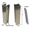 Shower Door U-Channel with Metal Strike Plate for 3/8" and