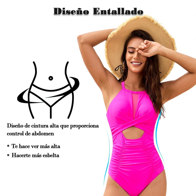 Cloeey Future Traje de Baño para Mujer, Una Pieza, Estilo