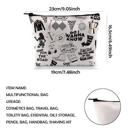 KUIYAI Music Band Gift Jumper Rock Band gfit Lyric Album Song Zipper Pouch Makeup Bag (do i wanna know)