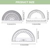 LYITZW 6 Pieces Plastic Geometry Goniometer, 180 Degree Plastic Protractor,