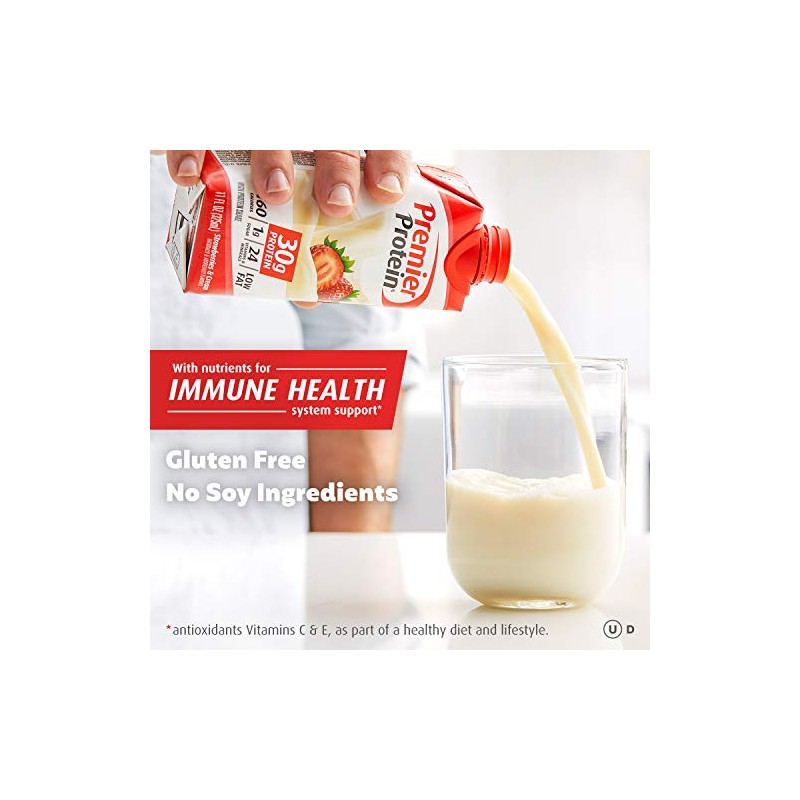 Premier Protein 30g Protein Shakes, Strawberries & Cream 11 Fluid