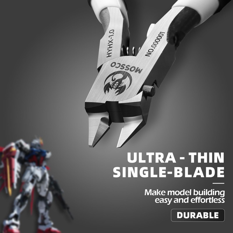 MOSSCO Model Nippers, Ultra-thin Single-edge Nippers for Advancers Repair Plastic