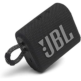JBL - GO3 Portable Waterproof Wireless Speaker - Black (Renewed)