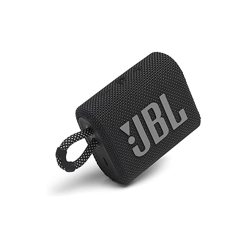 JBL - GO3 Portable Waterproof Wireless Speaker - Black (Renewed)