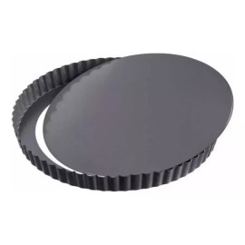 Molde Hornear Pay Desmontable Reposteria Antiadherente 26 Cm Color Negro