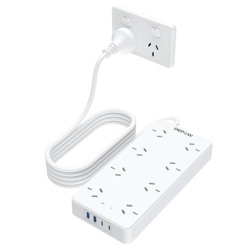 DEPOW Surge Protected Power Board with 8 AC Outlets, Powerboard
