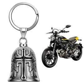 Guardian Bell Biker Bell,Biker Bell Motorrad Glöckchen,Motorrad Glocke Glücksbringer,Guardian Bell Motorrad Glocke Glücksbringer,Edelstahl Motorradglocke für Retro,Ebike Mountainbike Rennrad Zubehör