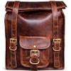 american blue Leather Motorcycle Saddle Bag Tool Bag Brown