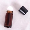2Pcs Brown 50ml Glass Essential Oil Roller Bottles,Refillable Roll on