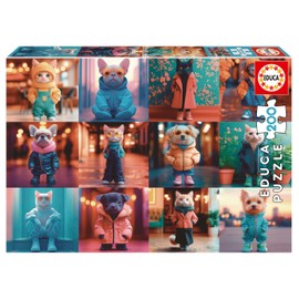 Educa 200 piece children's puzzle. Fashion animals. Dimensions: 40 x 28 cm. Recommended from 6 years (20219)