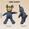 Durable Interactive Bear Dog Toy, Tough Plush Chew Toy with