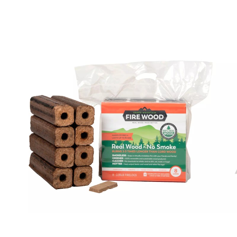 Clean Burn Firewood 100% Real Firewood Smoke-Free Clean Burn No