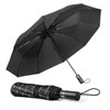 TechRise Umbrella Windproof Travel Umbrella: 10 Ribs Automatic Compact Strong