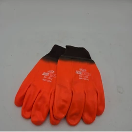 PIP 587303 4 Pack Pro Coat PVC Coated Gloves - Bright Orange